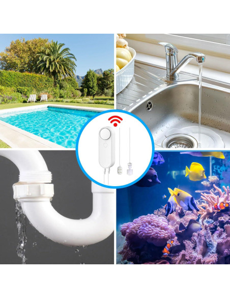 Detector de Fugas y Nivel de Agua WiFi Mengshen 2 en 1 Detector de Fugas y Nivel de Agua WiFi Mengshen 2 en 1