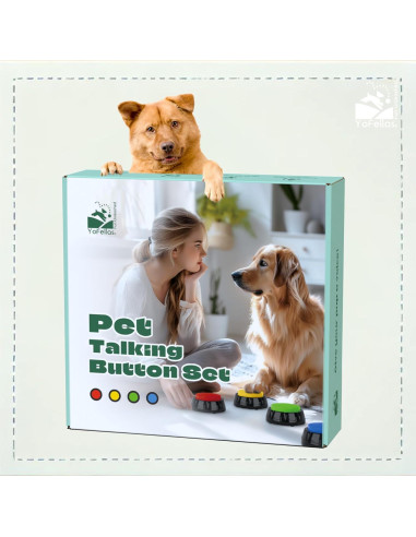 Botón Comunicador para Mascotas YoFellas - Paquete de 4