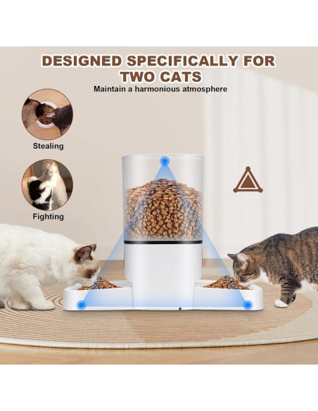 Comedero Automático para Gatos Gugxiom 6L Doble Cuencos APP Comedero Automático para Gatos Gugxiom 6L Doble Cuencos APP