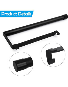 Soporte de Toallas de Papel Colgante ChengFu Acero Inoxidable Negro 2