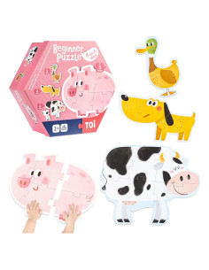 Rompecabezas Grandes TOI para Niños 2-4 Años - Animales de Granja