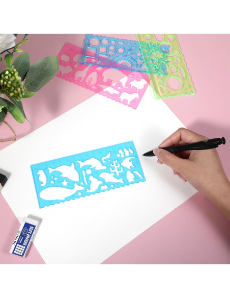 Plantillas de Dibujo de Animales Yuanchu - 8 Piezas Multicolor Plantillas de Dibujo de Animales Yuanchu - 8 Piezas Multicolor