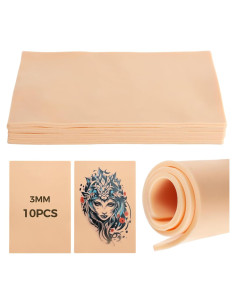 10 Almohadillas de Silicona para Tatuaje Tideme 30.48x20.32cm