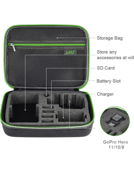 Funda Protectora HSU Verde para Cámara de Acción GoPro Funda Protectora HSU Verde para Cámara de Acción GoPro