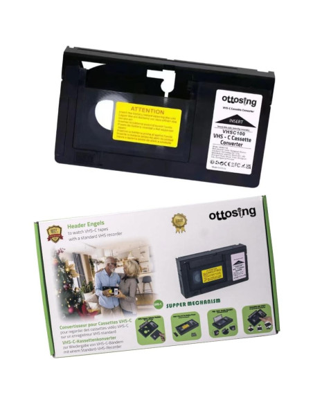 Adaptador VHS-C a VHS motorizado Ottosing - 298g Adaptador VHS-C a VHS motorizado Ottosing - 298g