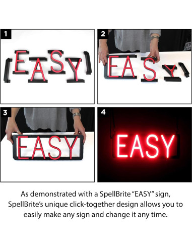 Cartel LED Personalizado SpellBrite 1 Fila 9 Caracteres