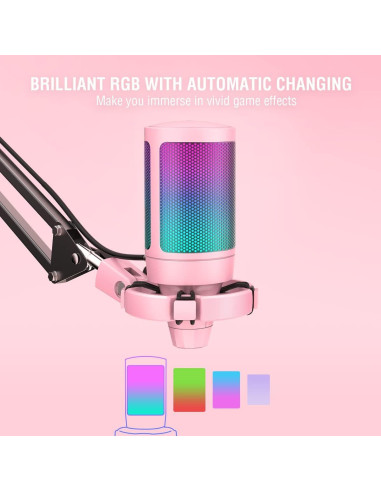 Kit de Grabación FIFINE: Micrófono Condensador y Auriculares H8