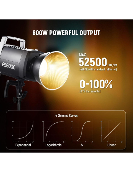 Luz de Video LED RGB NEEWER FS600C 600W 2500-7500K Control DMX Luz de Video LED RGB NEEWER FS600C 600W 2500-7500K Control DMX