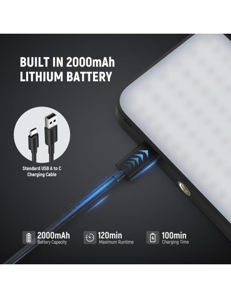 Luz LED Selfie NEEWER N15 Recargable 2500-9000K para iPhone Luz LED Selfie NEEWER N15 Recargable 2500-9000K para iPhone
