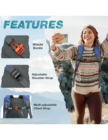 Mochila de Senderismo Plegable G4Free 20L Ligera Azul Mochila de Senderismo Plegable G4Free 20L Ligera Azul