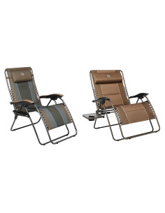 Silla de Patio Reclinable Timber Ridge XL Marrón 158.76 kg