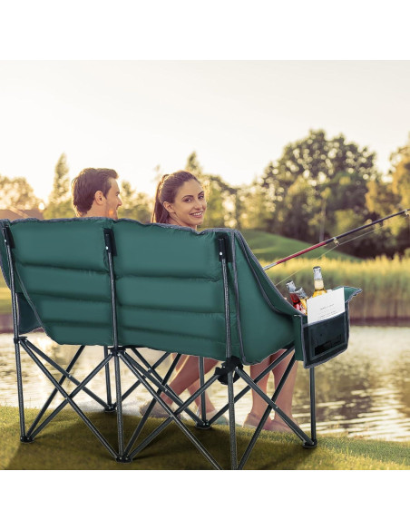 Silla de Camping Doble Nice C, Loveseat Plegable Acolchado Silla de Camping Doble Nice C, Loveseat Plegable Acolchado
