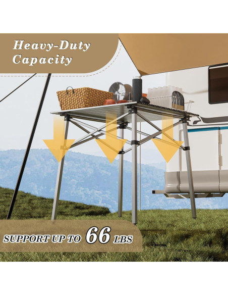 Mesa de Camping Plegable Colección Athena 70.6cm Aluminio Plata Mesa de Camping Plegable Colección Athena 70.6cm Aluminio Plata