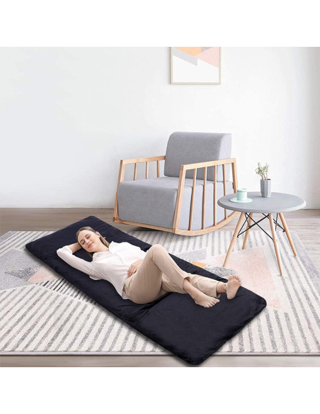 Almohadilla Plegable REDCAMP 190x76cm Terciopelo Negro 3.8cm Almohadilla Plegable REDCAMP 190x76cm Terciopelo Negro 3.8cm
