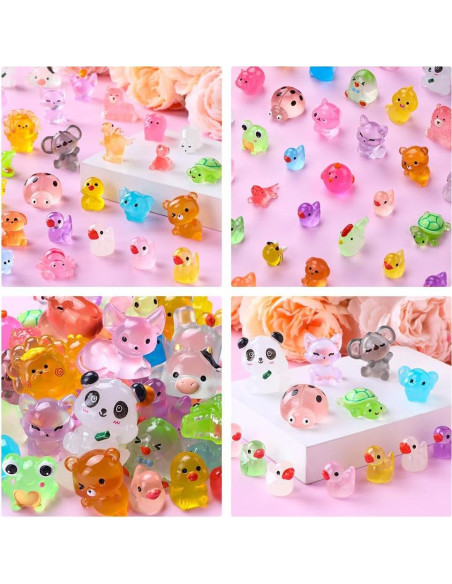 60 Figuras Miniatura Luminosa de Resina DIYDEC para Decoración 60 Figuras Miniatura Luminosa de Resina DIYDEC para Decoración