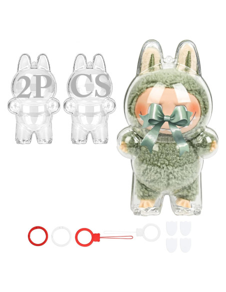 Paquete de 2 Fundas Protectores Transparentes LABUBU 360 Paquete de 2 Fundas Protectores Transparentes LABUBU 360