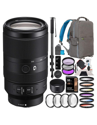 Lente Sony E 70-350mm F4.5-6.3 G OSS Telefoto + Filtros y Accesorios