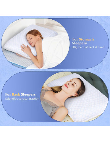 Almohadas Planas SofGlowly de Espuma con Memoria 2 Pack 7 cm