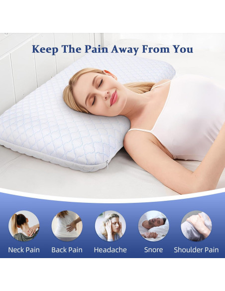 Almohadas Planas SofGlowly de Espuma con Memoria 2 Pack 7 cm Almohadas Planas SofGlowly de Espuma con Memoria 2 Pack 7 cm