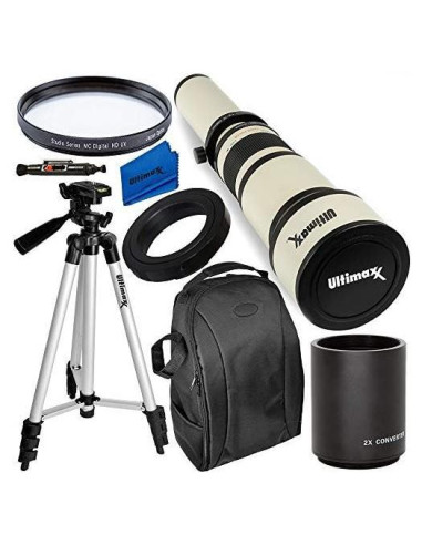 Lente Telefoto Zoom Ultimaxx 650-1300mm para Canon DSLR