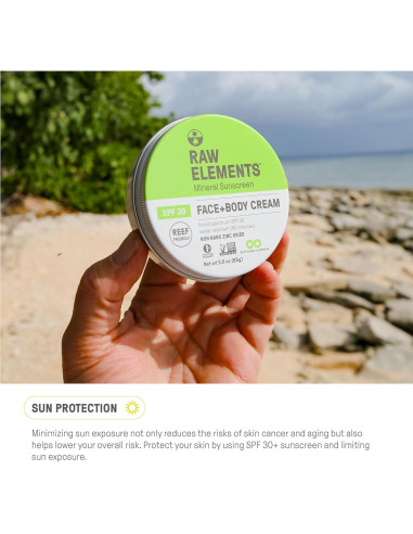 Protector Solar Mineral Raw Elements SPF 30 85 g Orgánico