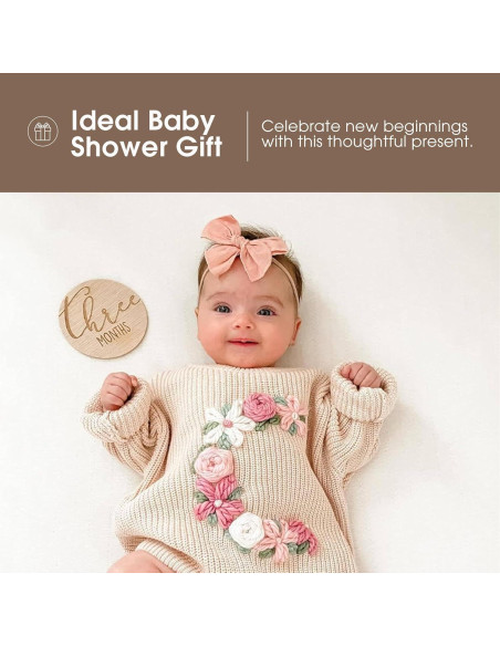 Tarjetas de Hitos Mensuales Pearhead - 7 Discos de Madera Tarjetas de Hitos Mensuales Pearhead - 7 Discos de Madera