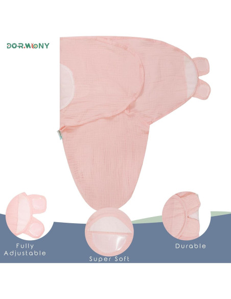 Saco de Dormir Ajustable Dormlony para Bebés 0-3 Meses - 3 Unidades Saco de Dormir Ajustable Dormlony para Bebés 0-3 Meses - 3 Unidades