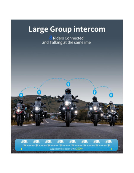 Auricular Bluetooth Fodsports FX8 para Motocicleta - 2 Unidades Auricular Bluetooth Fodsports FX8 para Motocicleta - 2 Unidades