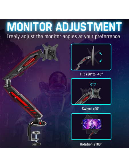 Soporte de Monitor MOUNT PRO PR1007 Ajustable 32" Rojo Soporte de Monitor MOUNT PRO PR1007 Ajustable 32" Rojo