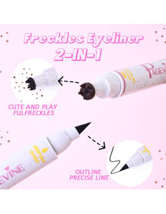 Tinta para Pecas y Delineador Negro 2 en 1 Liopif 01 Claro 2