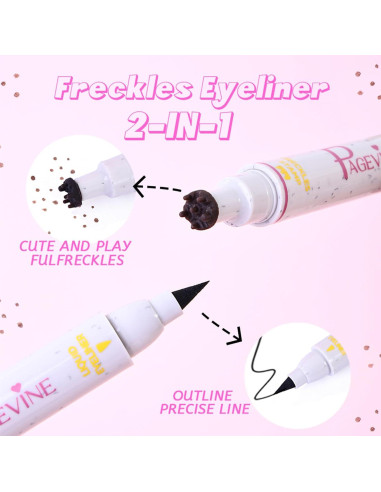 Tinta para Pecas y Delineador Negro 2 en 1 Liopif 01 Claro