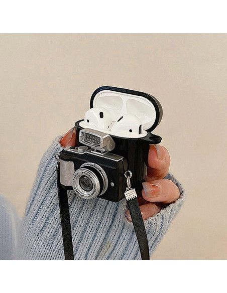 Funda Inalámbrica ZOSTLAND para AirPods 2 y 1 - Silicona Negra Funda Inalámbrica ZOSTLAND para AirPods 2 y 1 - Silicona Negra