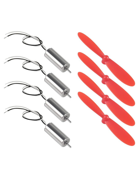 4 Motores con Escobillas 3.7V AEDIKO 7x16mm 45000 RPM + Hélices 4 Motores con Escobillas 3.7V AEDIKO 7x16mm 45000 RPM + Hélices