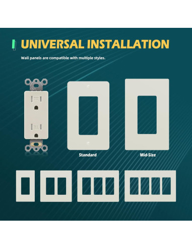 Paquete de 10 Receptáculos Decorativos TOPELER 15A 125V