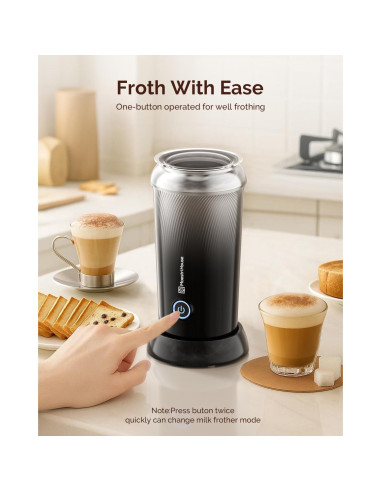 Espumador de Leche Maestri Casa 3-en-1 240ml Control Táctil