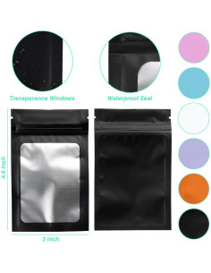 200 Bolsas Reutilizables DOSEWART 7.6x11.9cm con Cierre 2