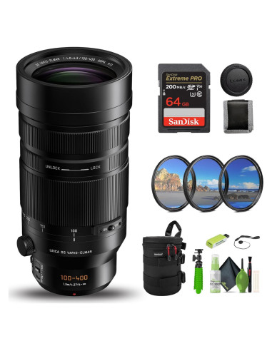 Lente Panasonic Leica DG Vario-Elmar 100-400mm f/4-6.3 II O.I.S. + Accesorios