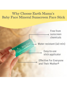 Protector Solar Mineral Baby Face Earth Mama SPF 40 - 21g 2