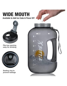 Botella de Agua Deportiva XBOTTLE 1 Galón 128oz Libre BPA 2
