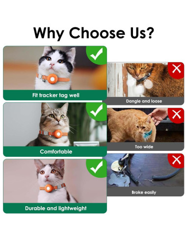 Rastreador GPS para Gatos ZFSJTAG Naranja, Sin Cuota Mensual