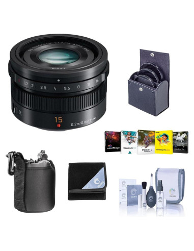 Lente Panasonic Lumix G Leica DG 15mm f/1.7 Asph con Filtros