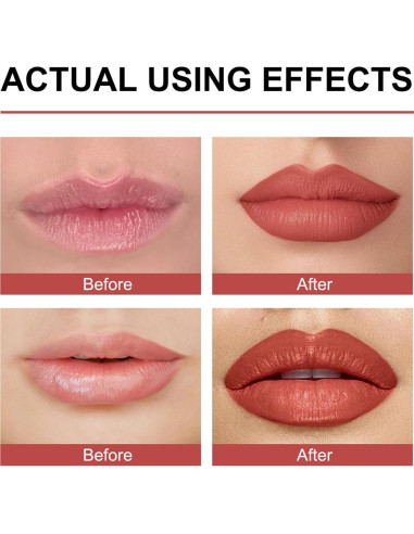Set de Lápiz Labial Desmontable 3 Piezas Pakivs Mate 28g