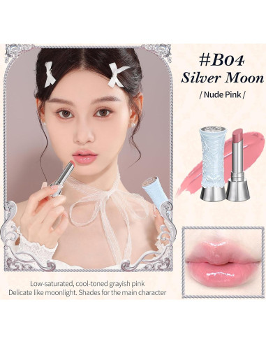 Brillo Labial Flower Knows B04 Luna Plateada 3.4g Hidratante