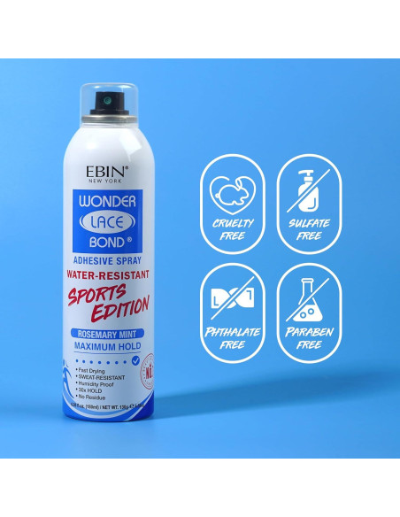 Spray Adhesivo para Peluca EBIN NEW YORK 420ml Resistente al Agua Spray Adhesivo para Peluca EBIN NEW YORK 420ml Resistente al Agua