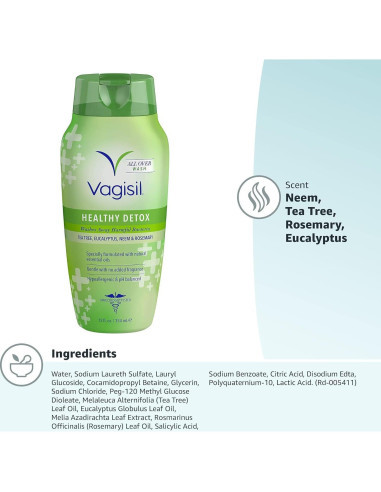 Lavado Femenino Vagisil Desintoxicación Saludable 355 ml