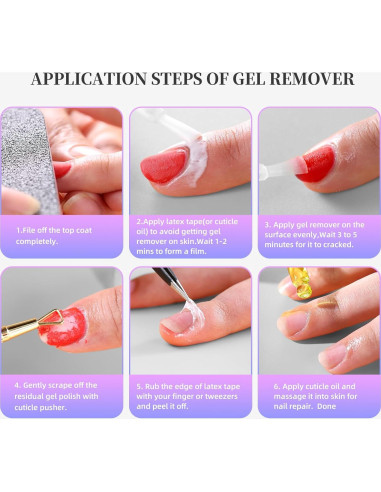 Kit de Manicura Profesional NORCICO: Removedor Gel 15ml + Aceite Cutículas 10ml
