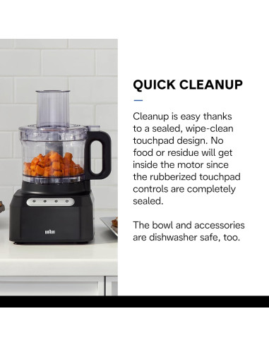 Procesador de Alimentos Braun Easy Prep 8 tazas 550W Negro