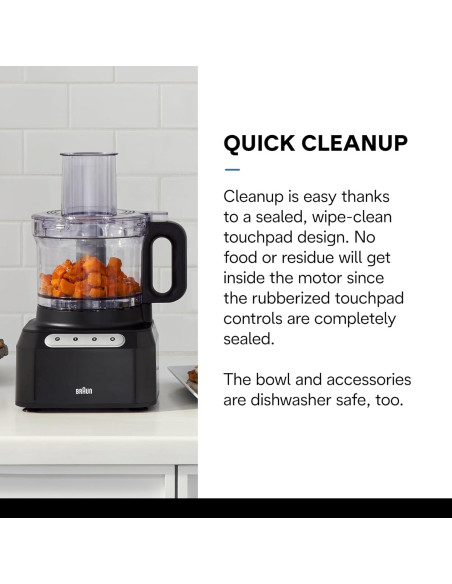 Procesador de Alimentos Braun Easy Prep 8 tazas 550W Negro Procesador de Alimentos Braun Easy Prep 8 tazas 550W Negro