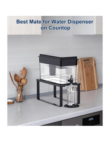 Soporte de metal para dispensador de agua Brita con bandeja