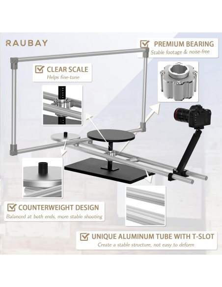 Plataforma Giratoria 360 RAUBAY Lite para Fotografía y Video Plataforma Giratoria 360 RAUBAY Lite para Fotografía y Video